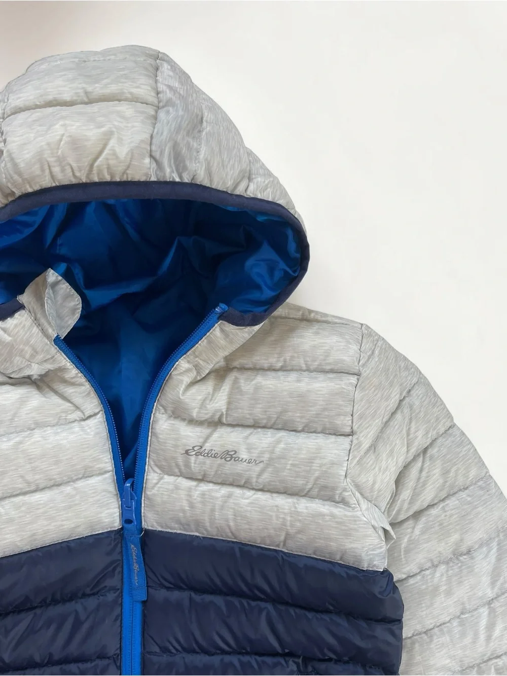 EDDIE BAUER EUC/LN Reversible Down Filled Hooded Winter Puffer Jacket